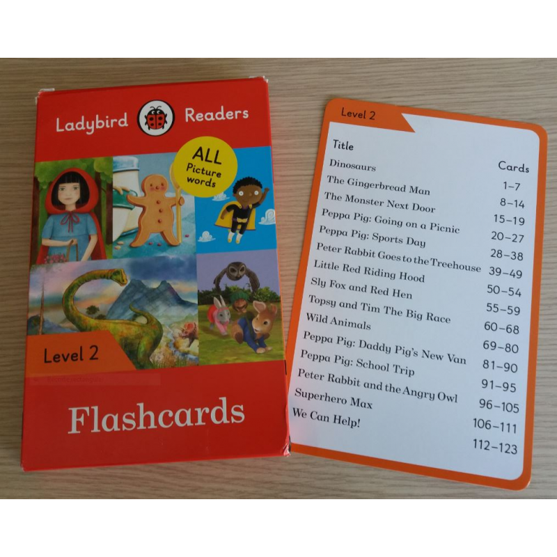 Flashcards. ALL Picture words. Level 2 (Ladybird)