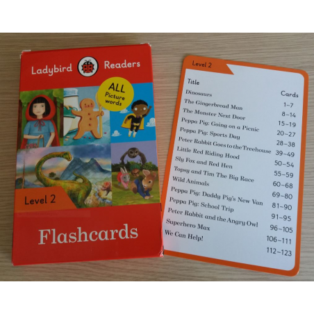 Flashcards. ALL Picture words. Level 2 (Ladybird)