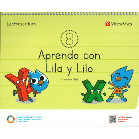 Aprendo con Lila y Lilo. Lectoescritura 8