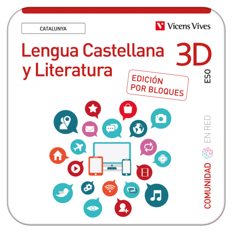 Lengua Castellana y Lit. 3D Catalunya. (Comunidad en Red). Edic.bloques (Edubook Digital)