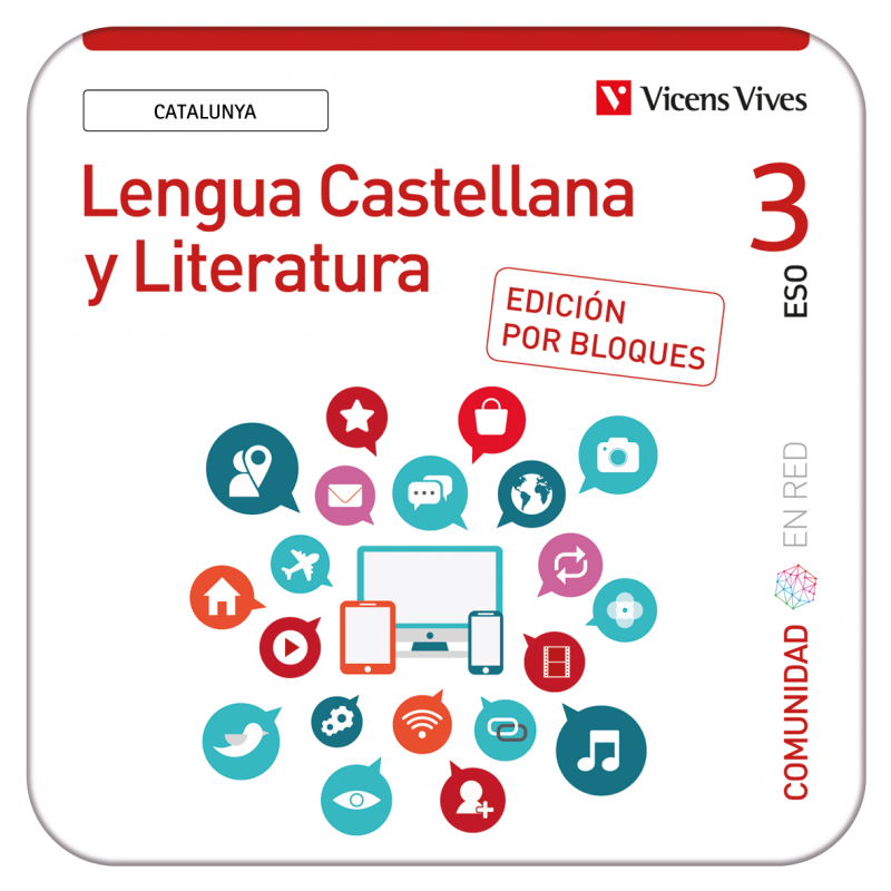 Lengua Castellana y Lit. 3 Catalunya. (Cdad. en Red). Ed. por bloques (Edubook Digital)