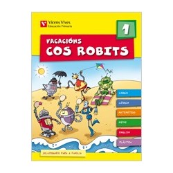 Vacacións cos Robits 1. Libro e soluc. Galicia
