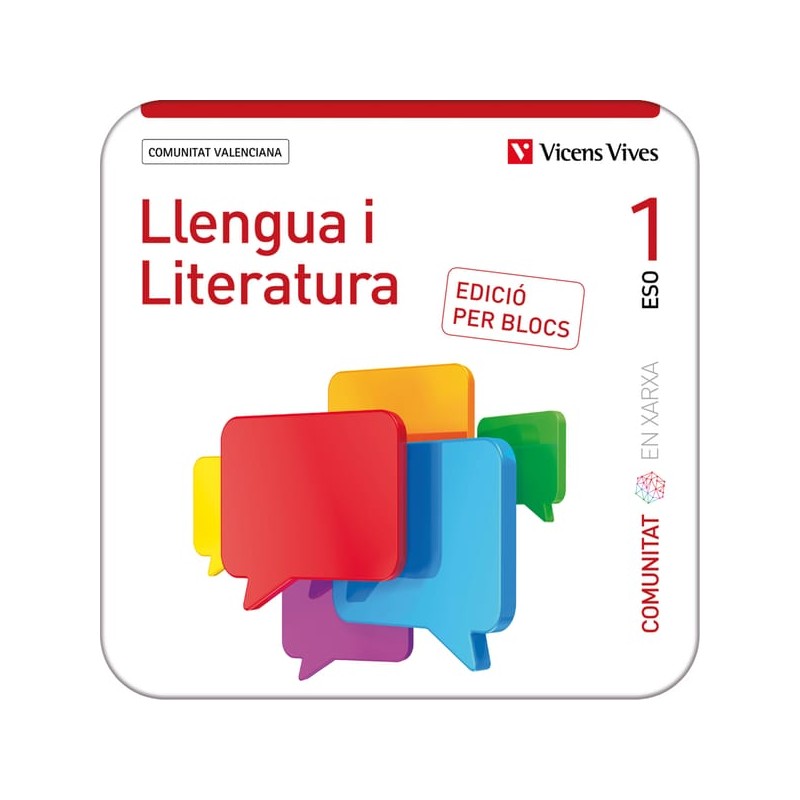 Llengua i Literatura 1 Comunitat Valenciana (Comunitat en Xarxa). Edició per blocs (Edubook Digital)