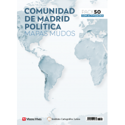 Pack 50 Mapas mudos Comunidad de Madrid política con actividades