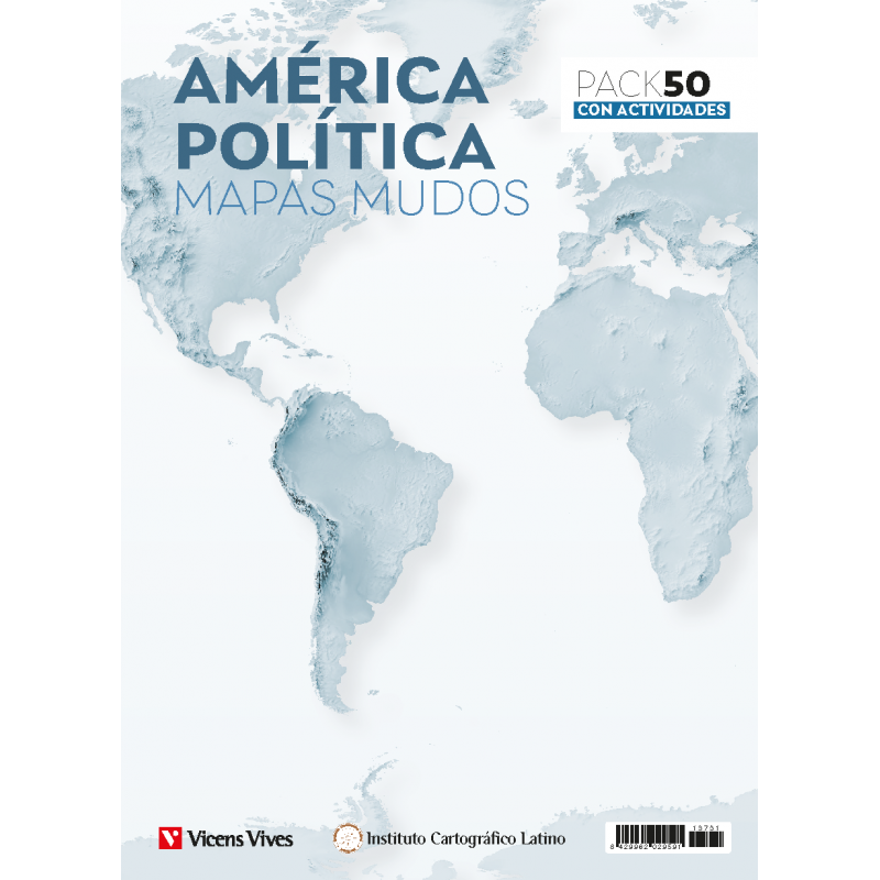 Pack 50 Mapas mudos América política con actividades