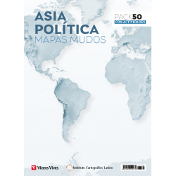 Pack 50 Mapas mudos Asia política con actividades.