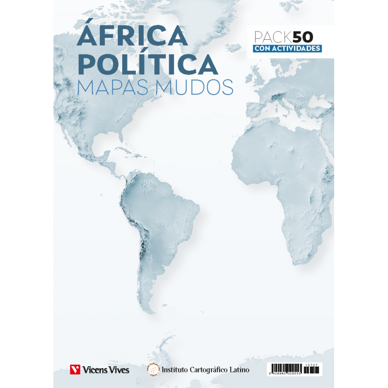 Pack 50 Mapas mudos África política con actividades