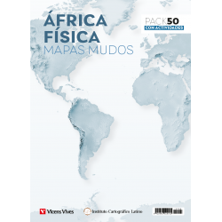 Pack 50 Mapas mudos África física con actividades