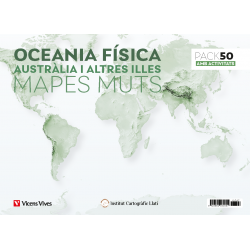 Pack 50 Mapes muts Oceania física amb activitats