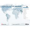 Pack 24 Mapas mudos Comunidad de Madrid y el mundo con actividades