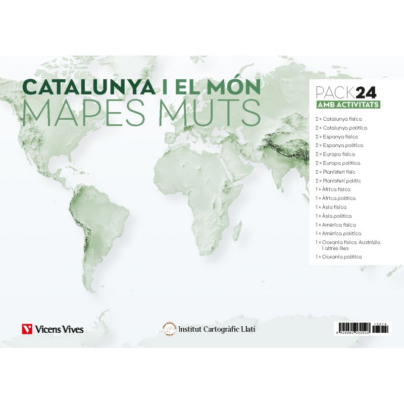 Pack 24 Mapes muts Catalunya i el món amb activitats