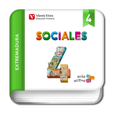 Sociales 4 Extremadura (Digital) (Aula Activa)