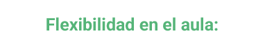 flexibilidad en el aula